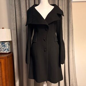 Mackage Convertible Neck Coat with Leather Trim | Small (2-4)